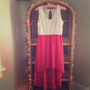 🍑XL HI/LO Beautiful Peach/Cream Sundress!